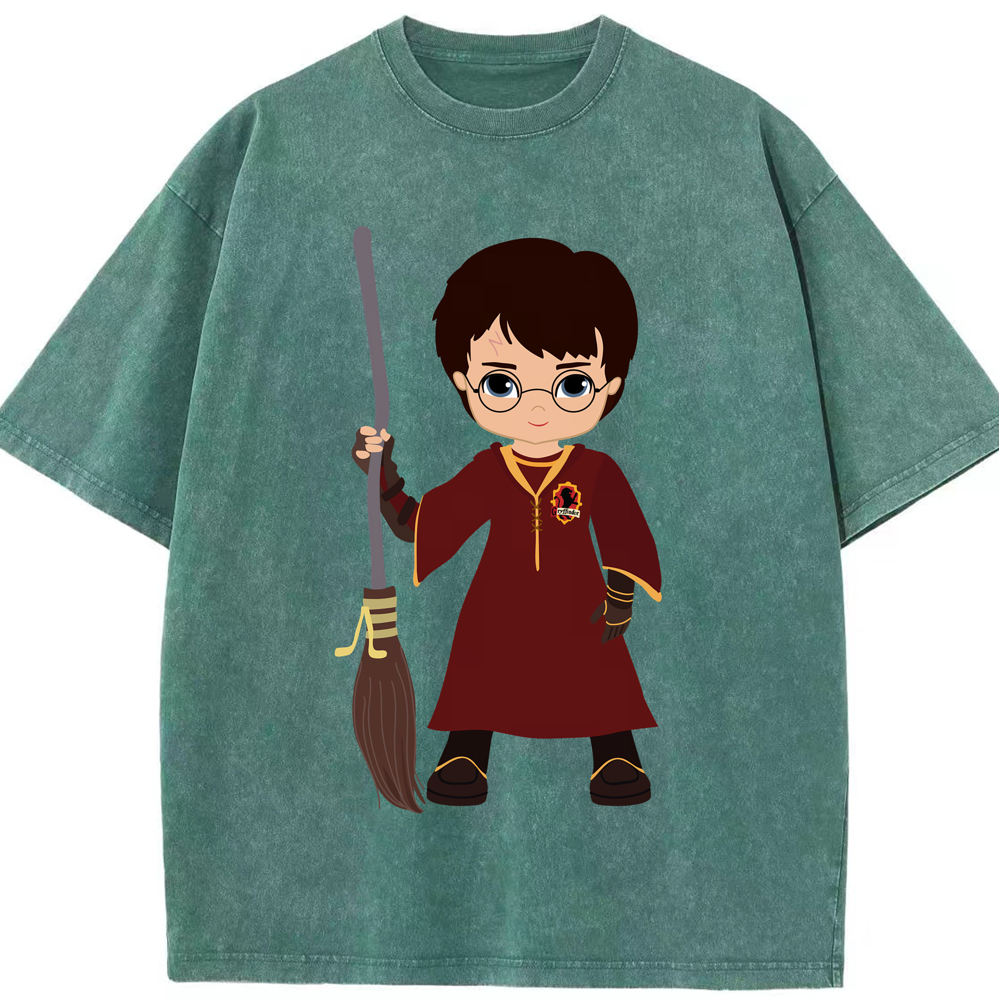 （画像用） Harry Potter ハリー・ポッターシリーズ 綿100% ヴィンテージ風 半袖Tシャツ（フロントプリント）